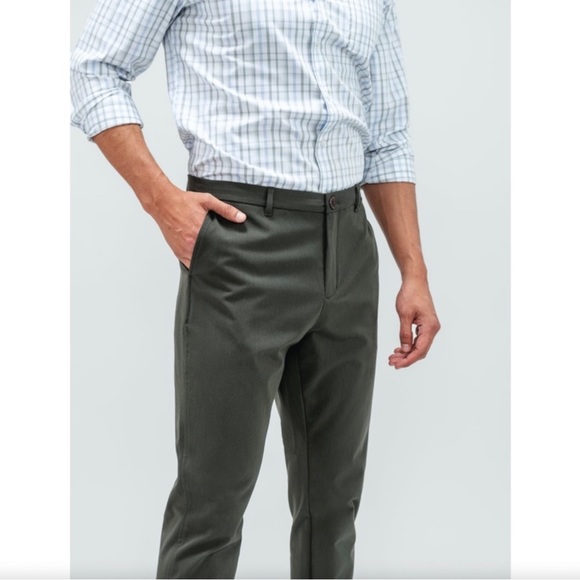 Ministry of Supply Olive Green Pace Tapered Chino Pants Sz 38 Tall NWT - Picture 6 of 15